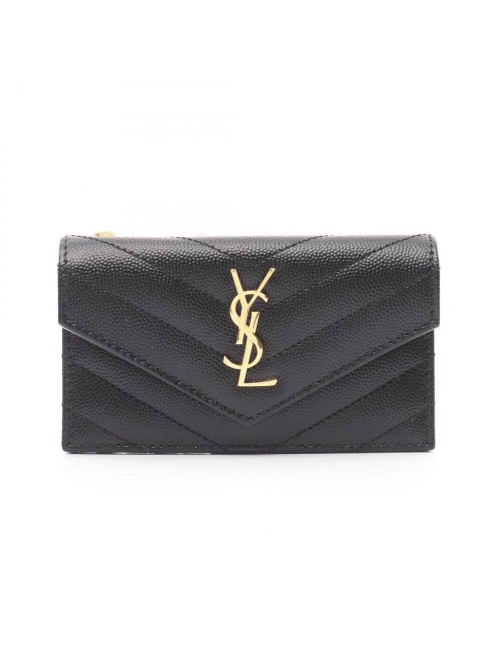 Saint Laurent Paris Card Case Monogram Fragment Leather - Picture 1 of 4